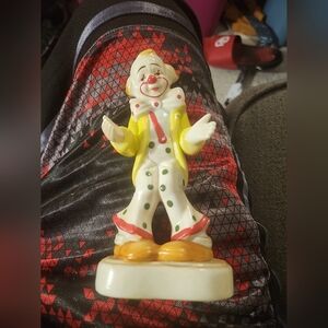 Vintage Homco Porcelain Clown Figurine 1445  6 inch Circus Collectible 1980's